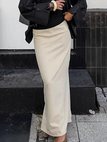 Dam elegance Maxikjole med høj talje og flydende snit Stilla