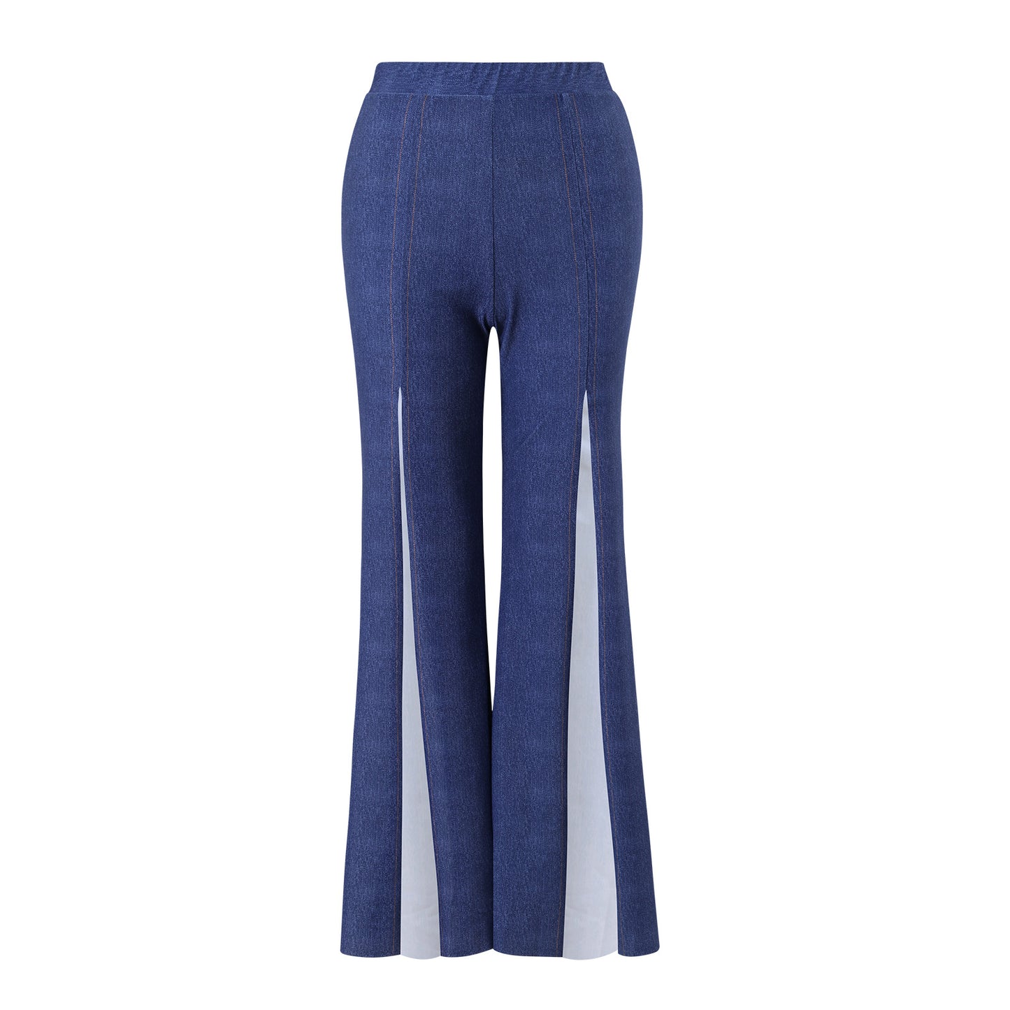 Dame Denim-kjole med bred bukseområde Stilla