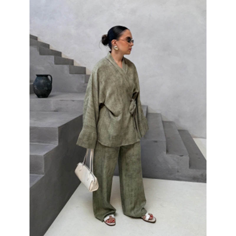 Dame Elegant Jumpsuit med figursyet silhuet og afslappet bælte Stilla