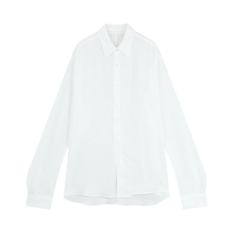 Dame afslappet skjorte med åndbar struktur og moderne snit Stilla