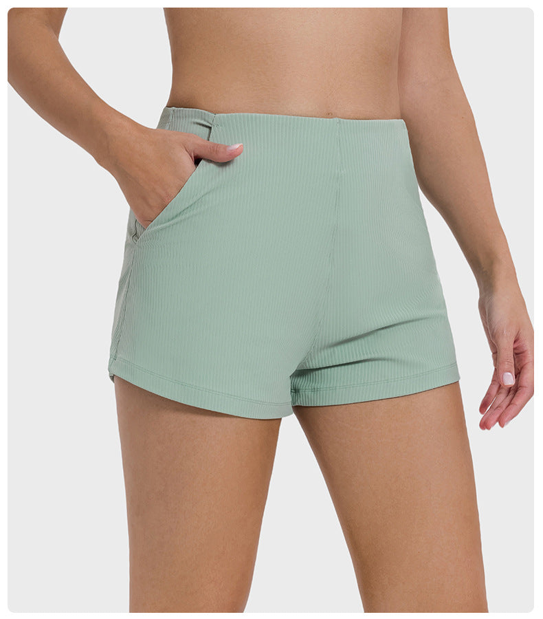 Stilla | Elastiske Åndbare Tråd Yoga Shorts Til Kvinder Behagelige Sport Fitness Bukser