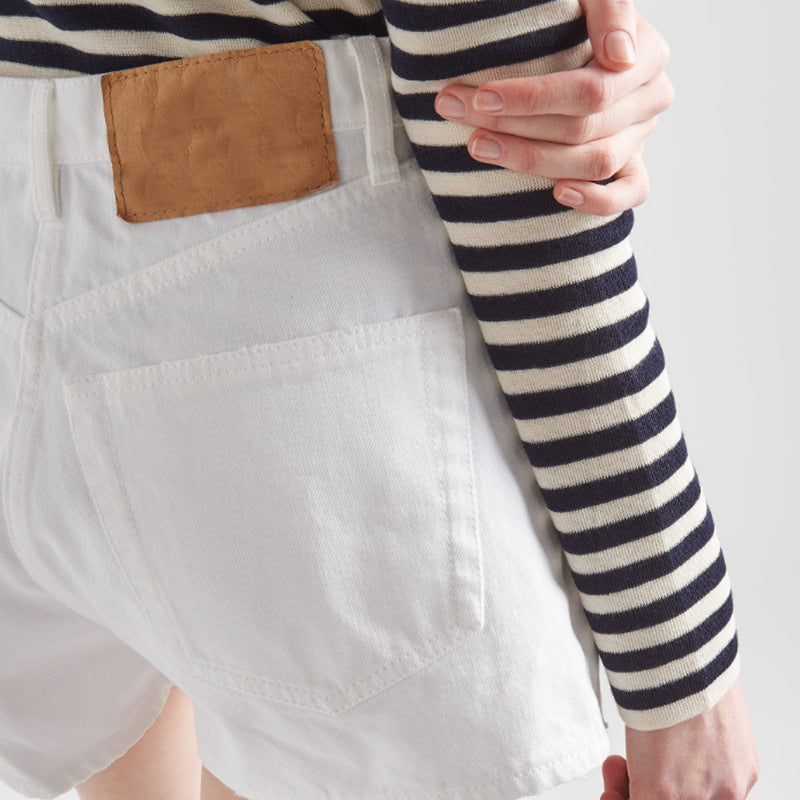 Dame denim-shorts i moderne skæring Stilla