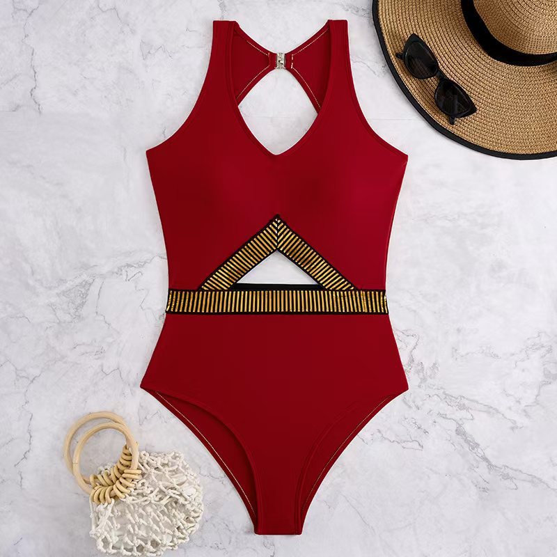 Dame Cut-Out Højkrave Én-delt Badedragt Stilla