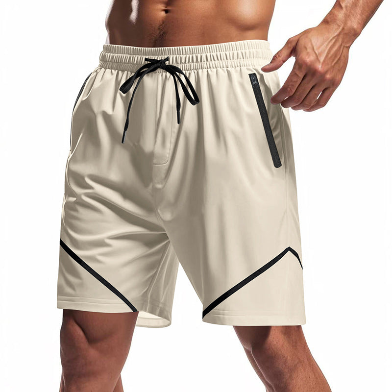 Herre sporty badeshorts med praktisk lynlås og elastisk talje Stilla