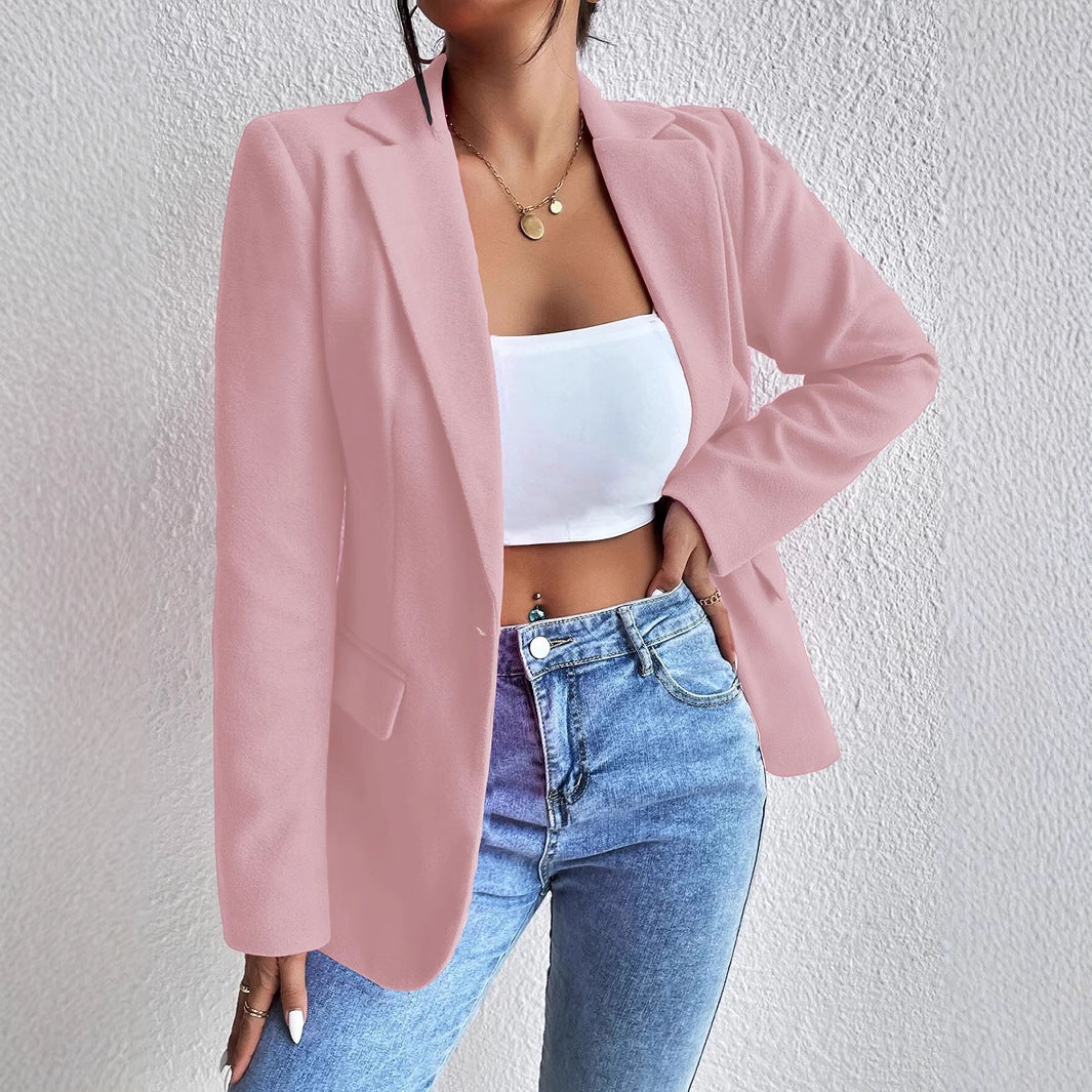 Dame elegant blazer med moderne snit og lommer Stilla