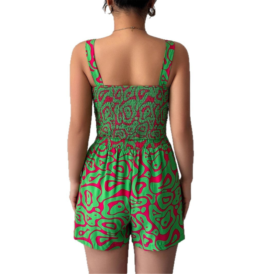 Dame moderigtig jumpsuit med unikt mønster Stilla