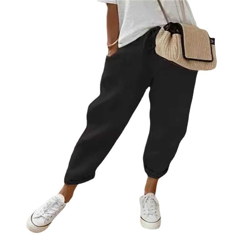 Dame afslappede fritidsbukser med elastisk talje og moderne detaljer Stilla