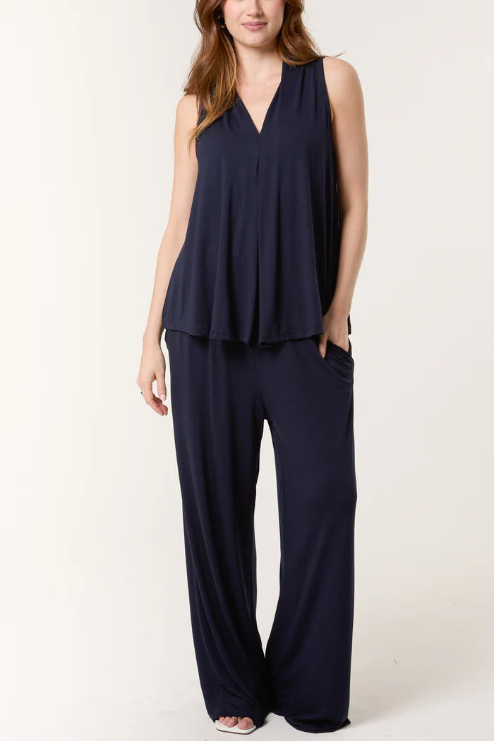 Dame Flydende Ærmeløs Jumpsuit Stilla