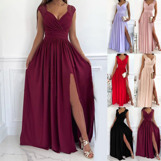 Femme Elegante Maxikjoler med Spidsudsmykninger Stilla
