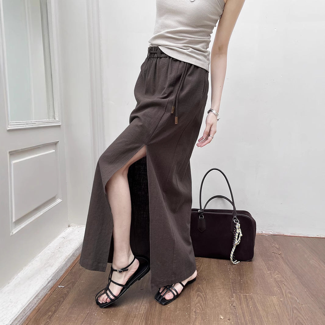 Dame afslappet nederdel med elastisk talje Stilla