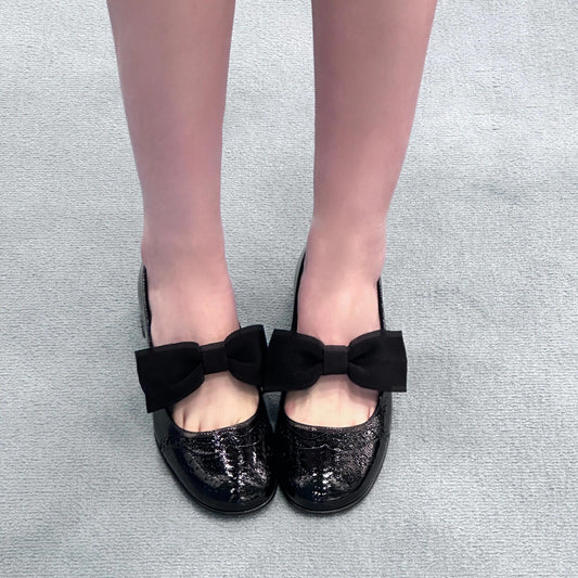 Dame Dekorativ Sløjfe-Detalje Ballerina Flade Stilla