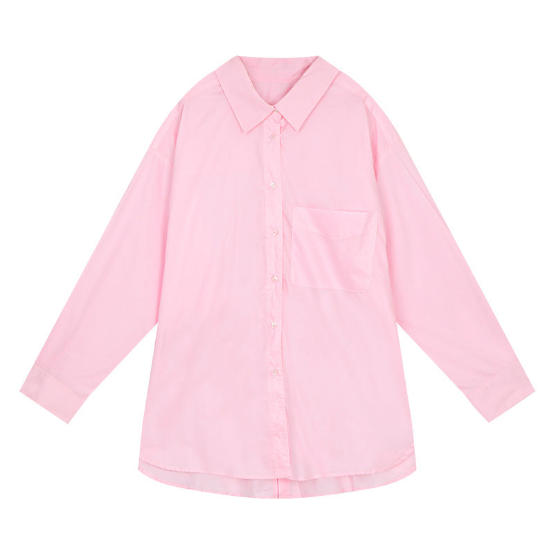 Dame afslappet bluse med moderne snit og praktisk brystlomme Stilla