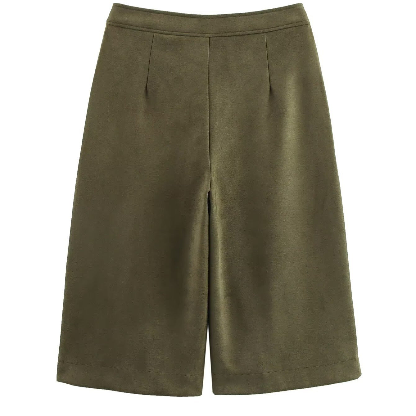 Dame Culotte-bukser i blød velours-suedimit med tætsiddende pasform Stilla