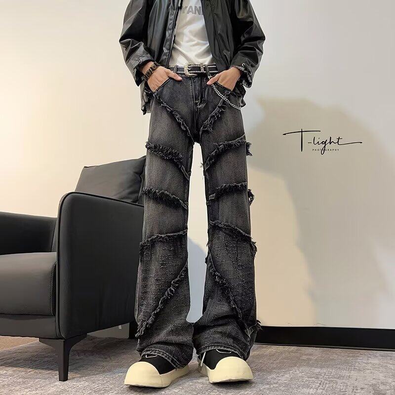 Herrer Distressed Bred Ben Cargo Jeans Stilla