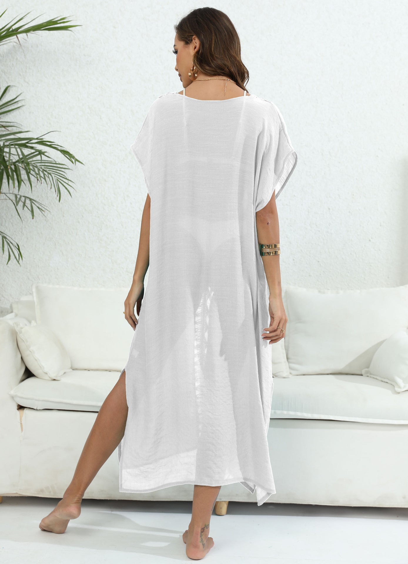 Dame elegant Kaftan Strandkjole Stilla