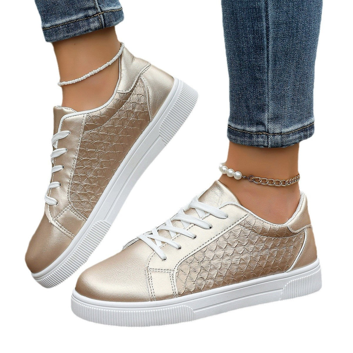 Dame fritidstøj sneakers med struktureret design Stilla