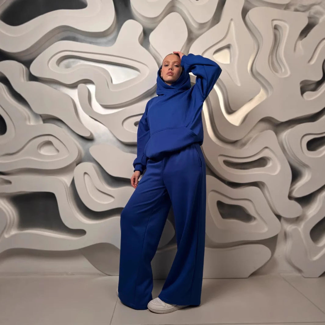 Dame afslappet hættetrøje sæt med løs pasform Stilla