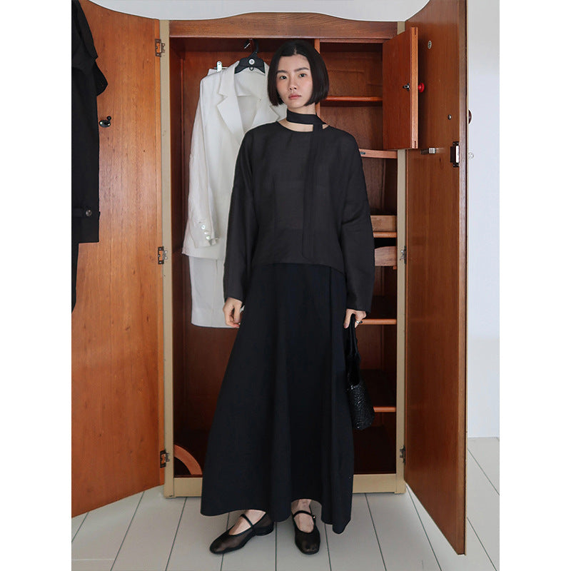 Dame afslappet indpakningsoverdel med elegant design og taljerbar bælte Stilla