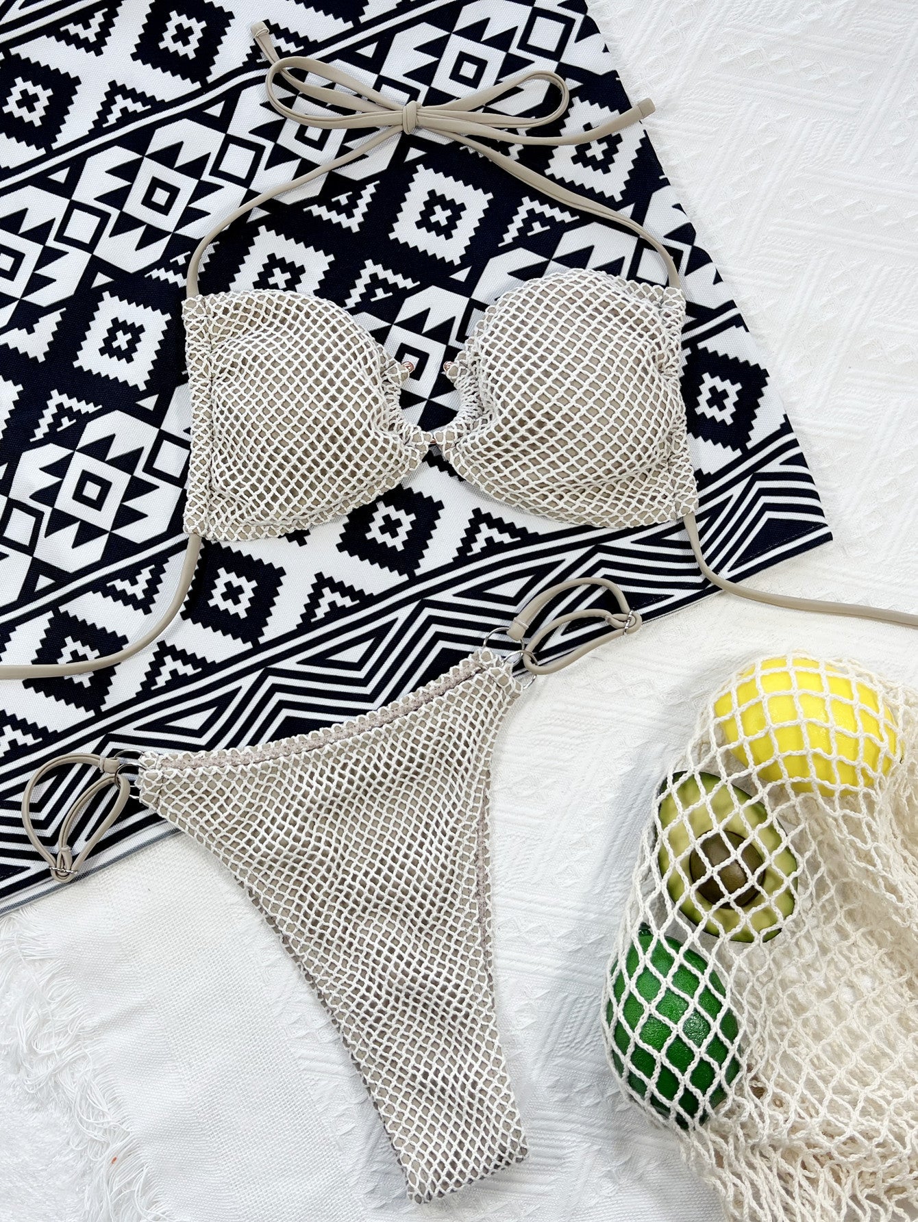 Dame Bikini med netdesign Stilla