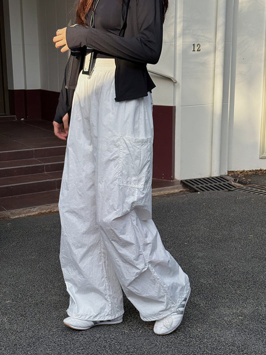 Dame afslappet Cargo-bukser med elastisk talje og praktiske lommer Stilla