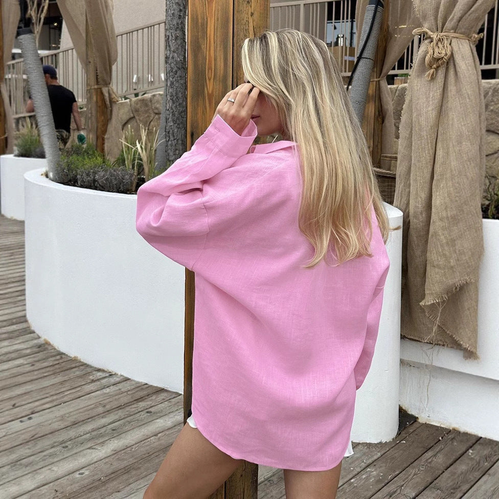 Dame afslappet oversized-bluse Stilla