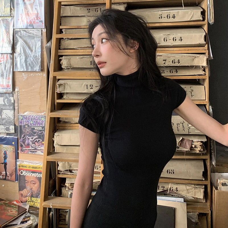 Dame cropped top og miniskørt sæt med figurformende snit Stilla