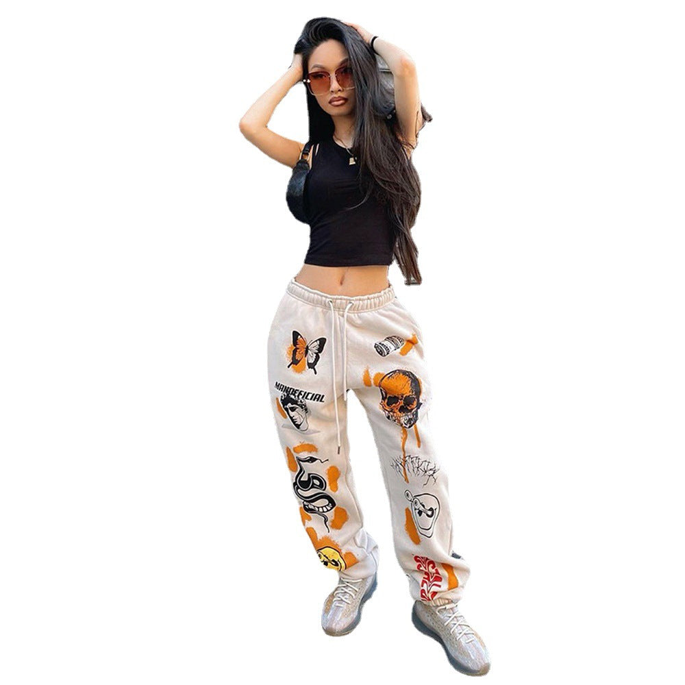 Dame afslappede sweatpants med unikke print-designs Stilla