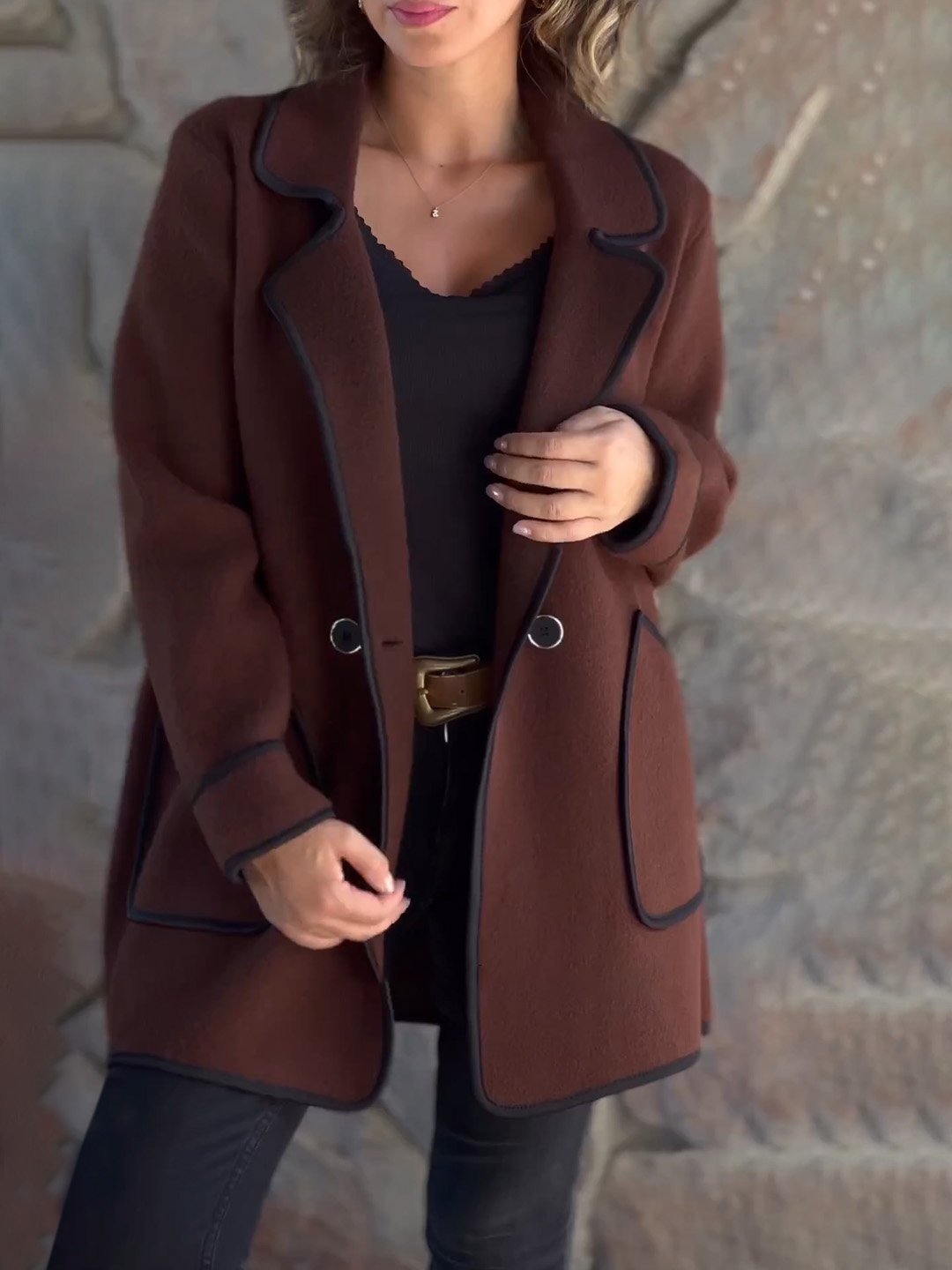 Stilla | Kvinders Uld Trench Coat Casual Blazer
