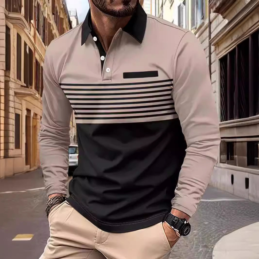 Herre Langærmet Polo T-shirt Stilla