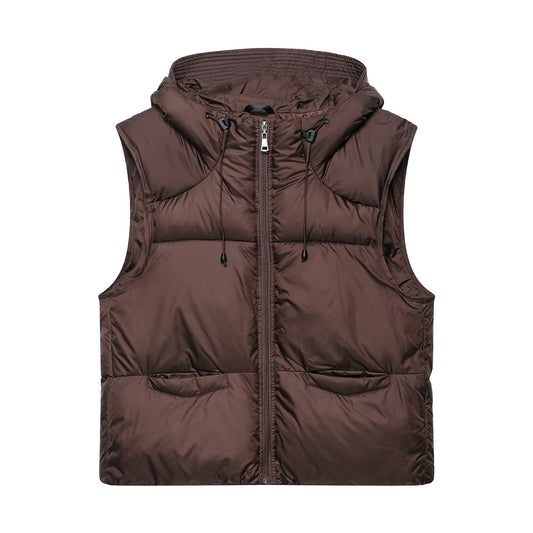 Dame quiltet vest med hætte og funktionelle lommer Stilla