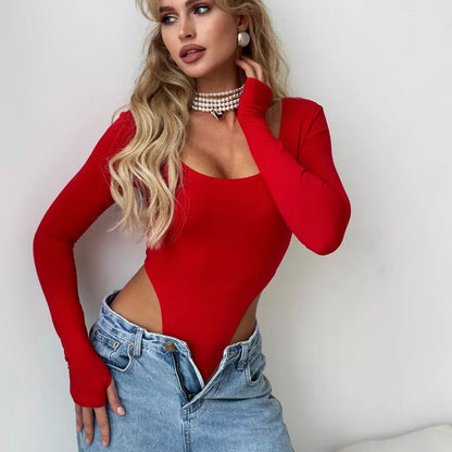 Dame figursyet bodysuit med dekorative cut-outs og elegant rygudskæring Stilla