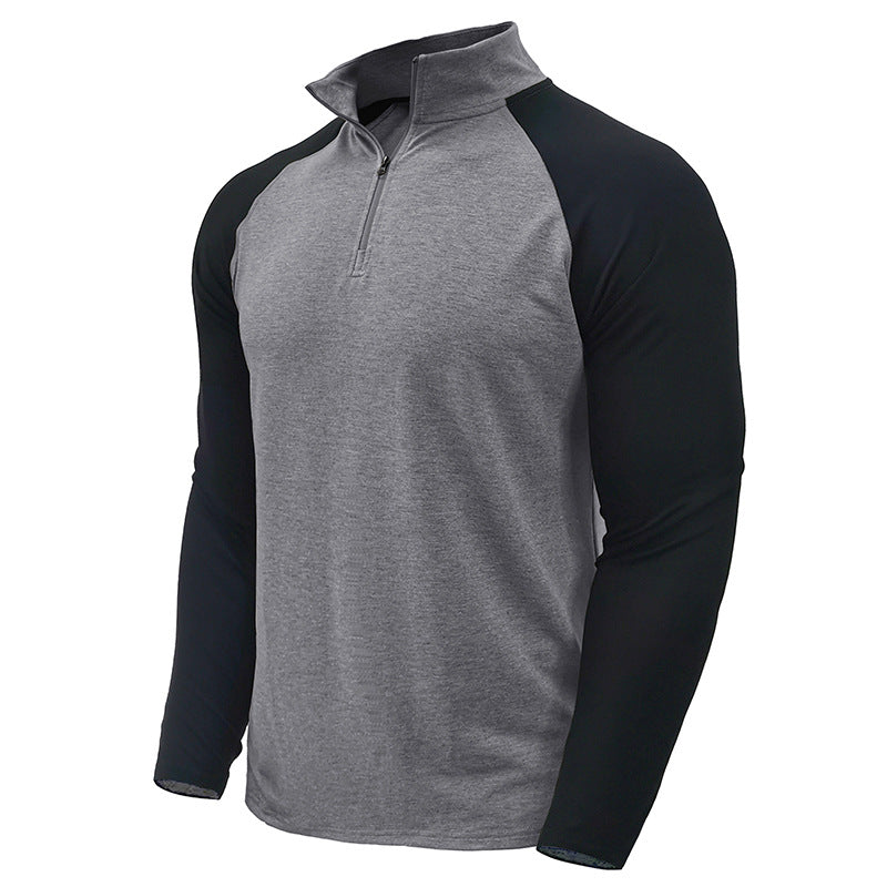 Herrer Sporty Langærmet Sweatshirt med halv lynlås og ergonomisk snit Stilla