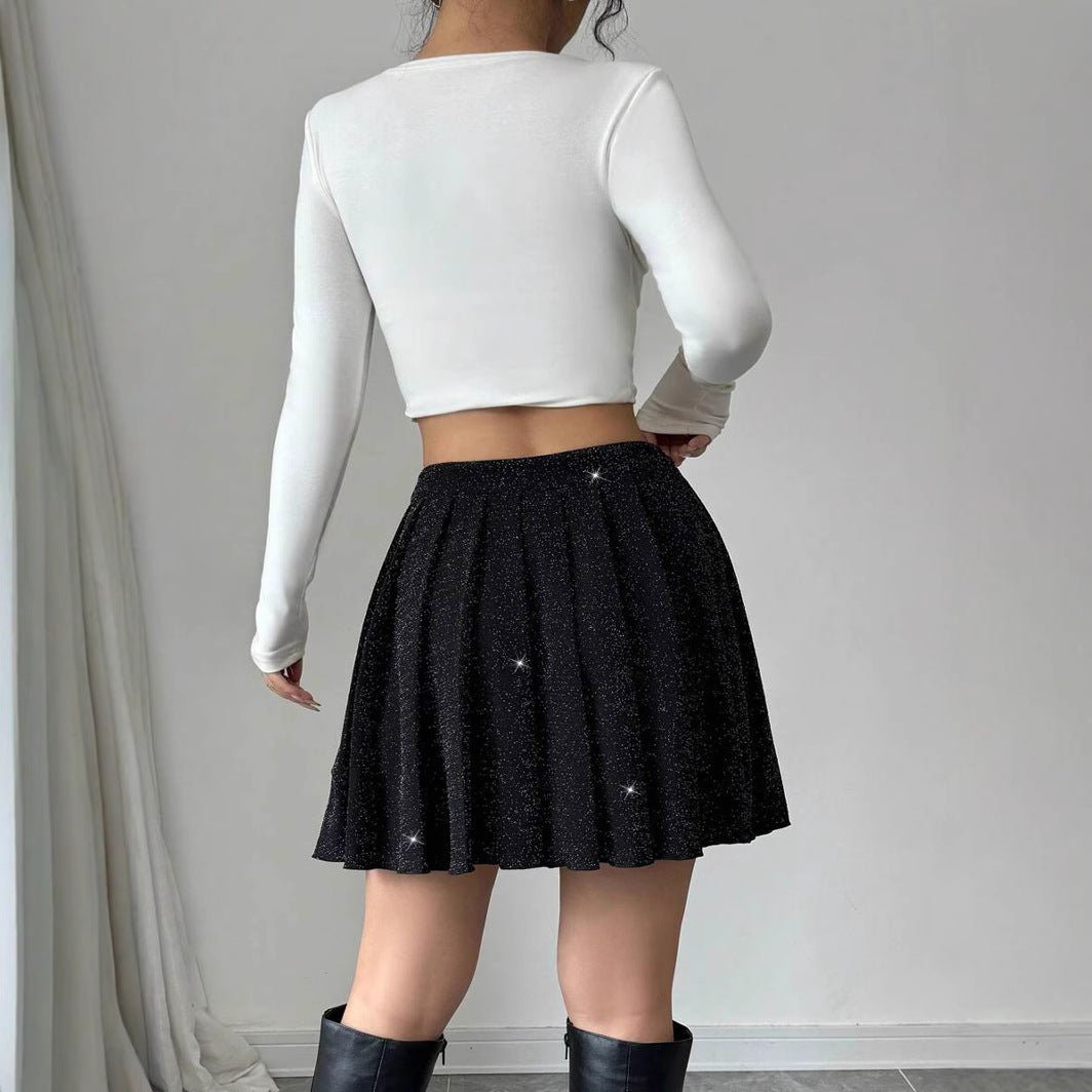 Dame Crop-top og svajende mini nederdel Stilla