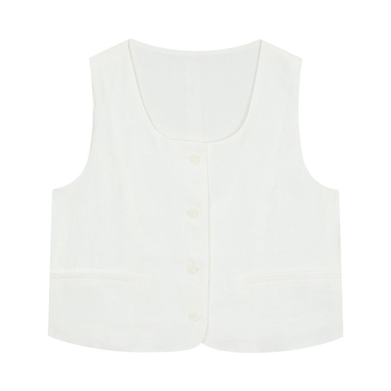 Dame afslappet blusevest med struktureret overflade og praktiske lommer Stilla