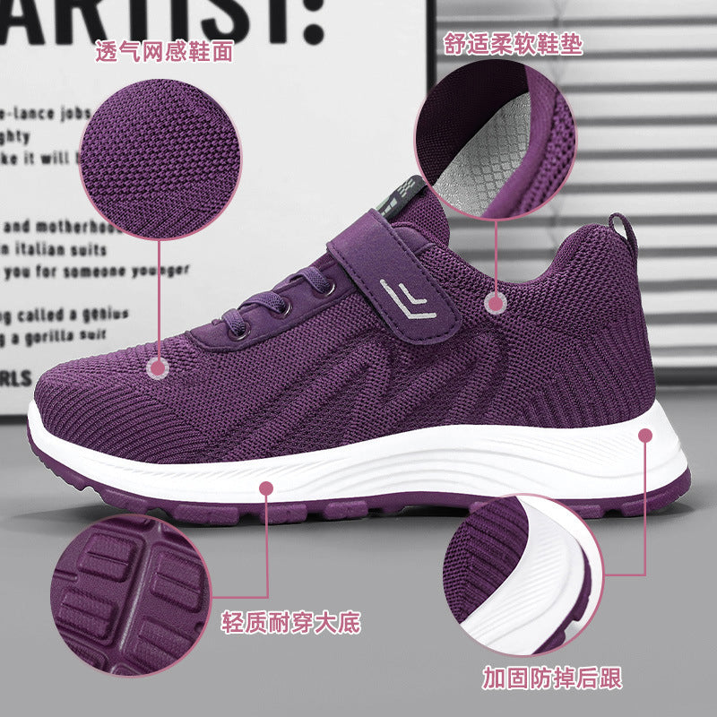 Femme Letvægts Velcro Sport Sneakers med Åndbart Mesh Design Stilla