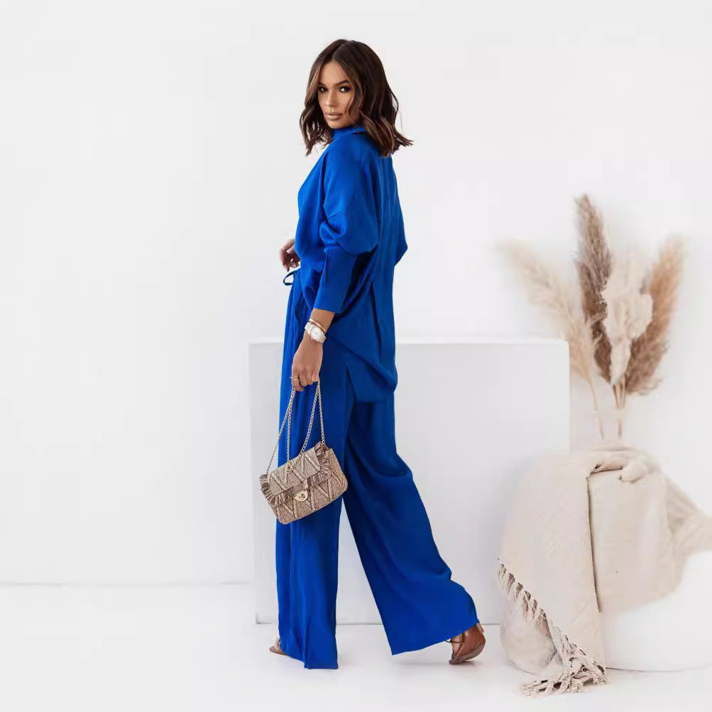 Damer Casual Jumpsuit med brede ben og taljereim Stilla