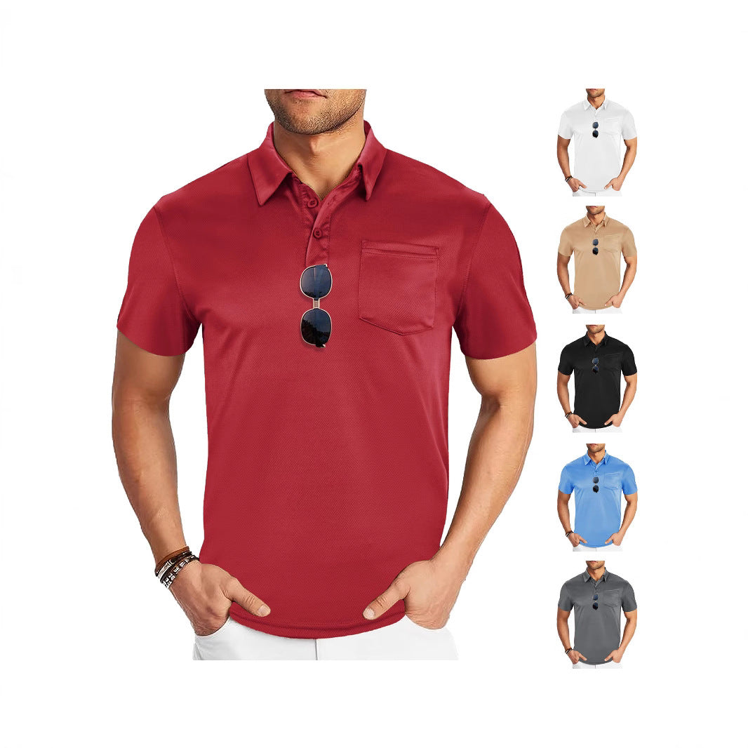 Herrer Polo-Shirt med åndbar struktur og praktisk brystlomme Stilla