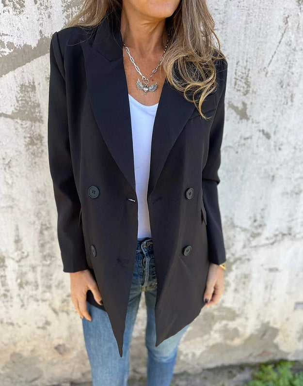 Dame Dobbelt ventileret Blazer med elegant taljering og moderne knapdetaljer Stilla