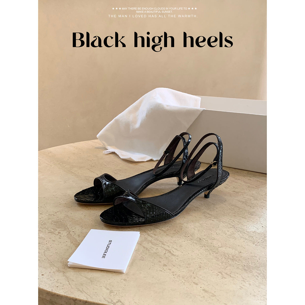 Dame elegant Åben Tå Slingback Hæle Stilla