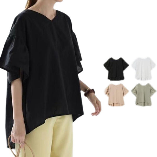 Dame Afslappet Fit V-Udskæring Top Stilla