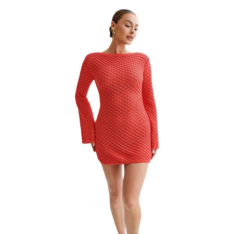 Dame Åben Strik Strandkjole Stilla