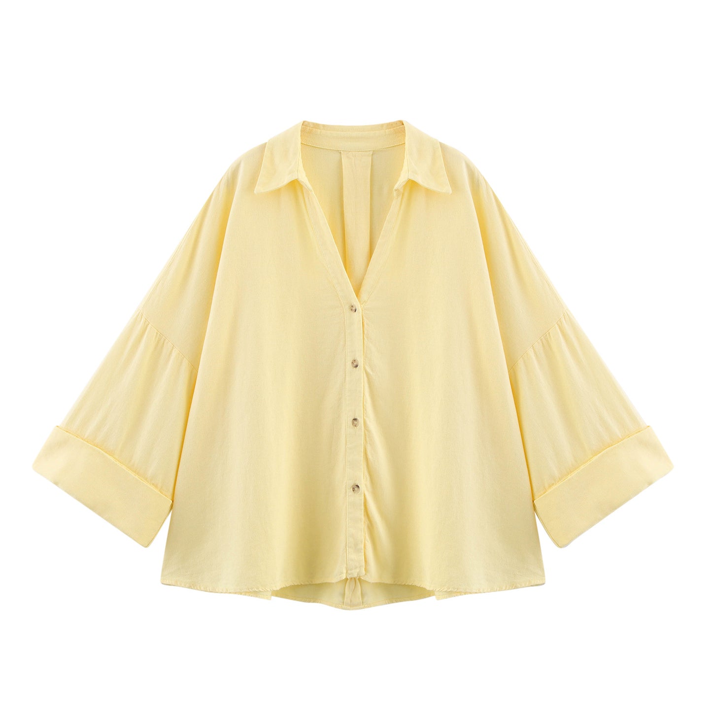 Dame afslappet oversized skjorte med moderne stribemønster Stilla