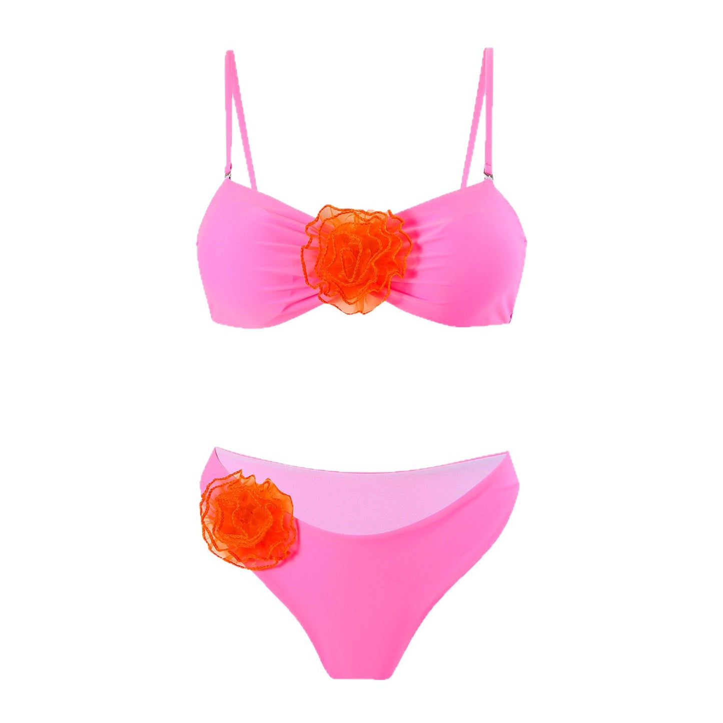 Dame bikini med dekorative blomsterapplikationer Stilla
