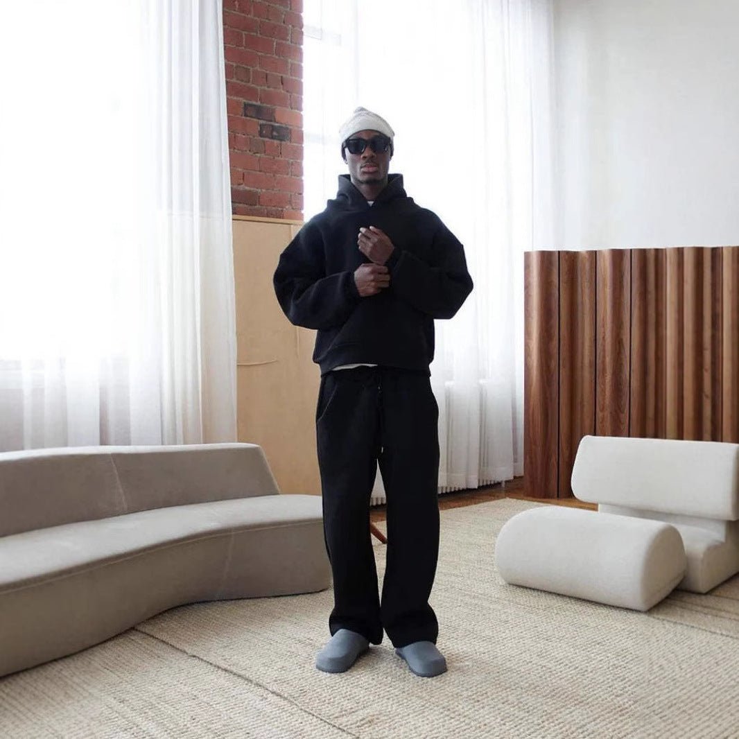 Herre Oversized Hoodie-sæt med moderne design og komfortabel pasform Stilla