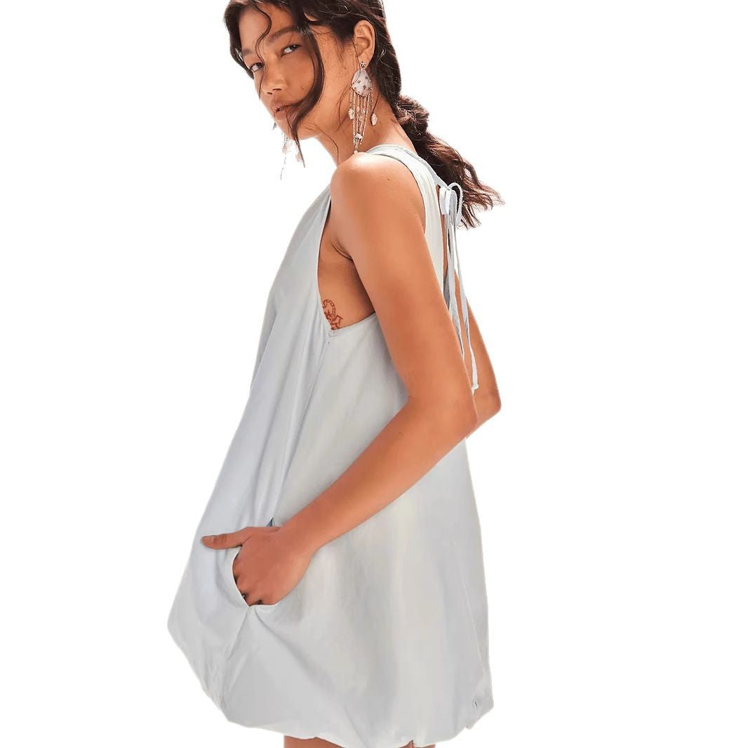 Dame afslappet A-linie kjole med minimalistisk design Stilla