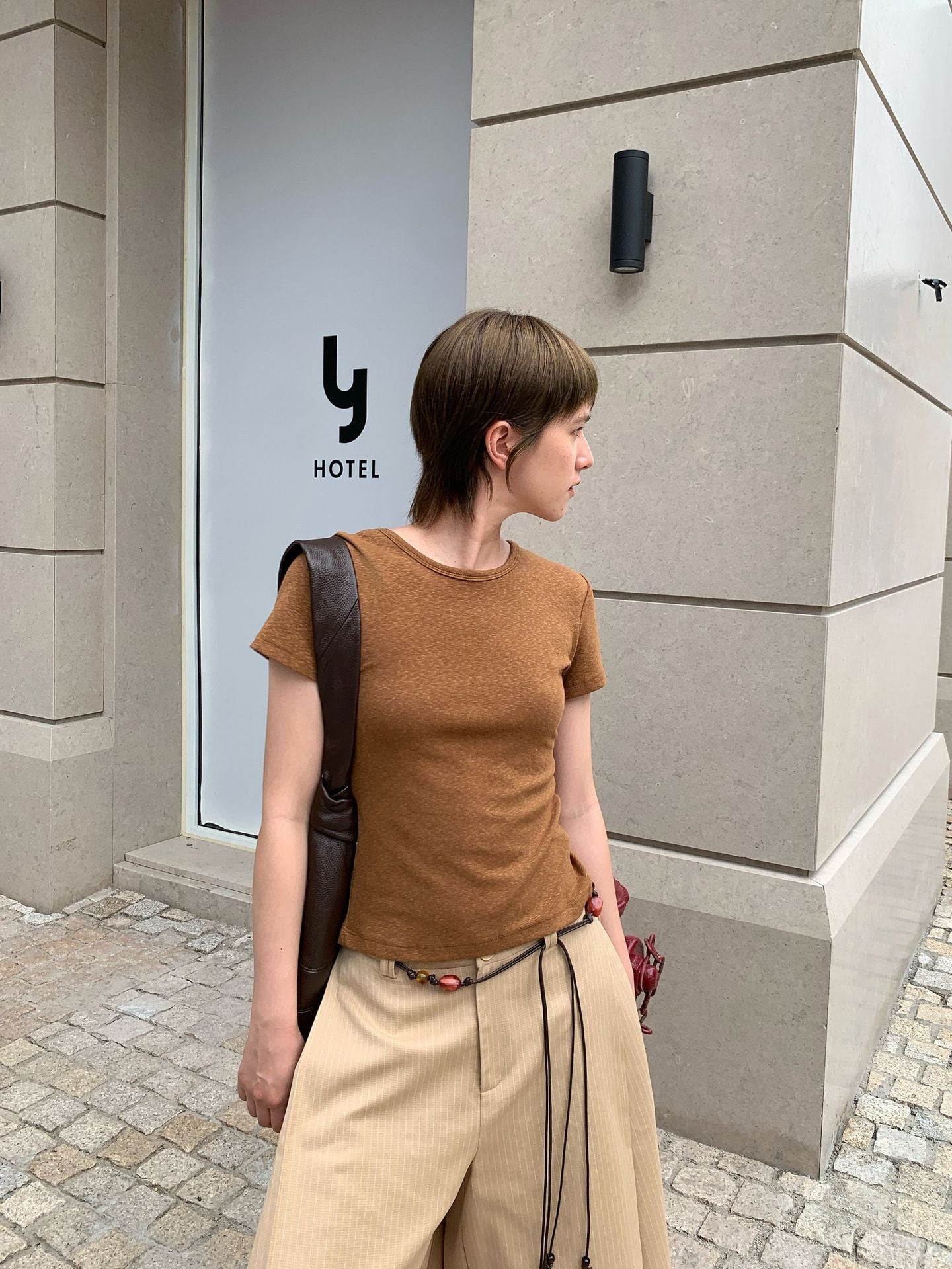 Dame afslappede shorts med elegante nålstriber og praktiske lommer Stilla