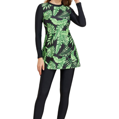 Dame UV-beskyttelse badeshorts med lange ærmer og flot skørt Stilla