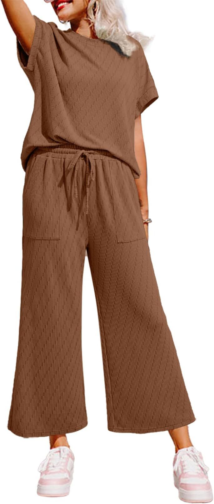 Dame afslappet fritids-lounge-sæt med elastisk talje og lommer Stilla