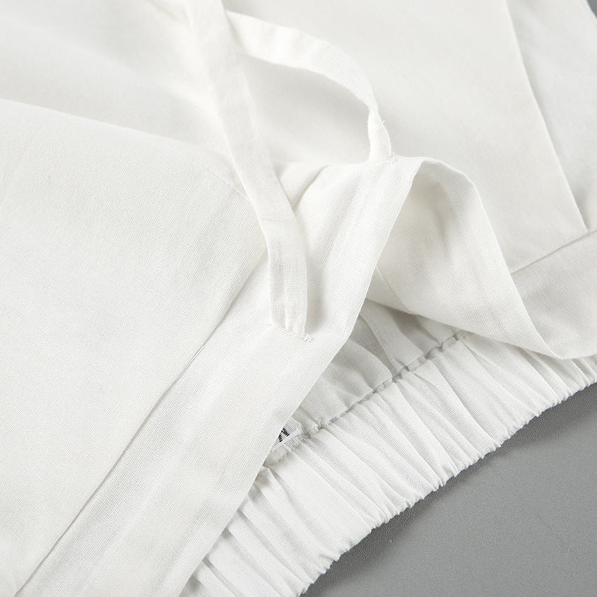 Dame afslappet oversized-bluse og bred bukser sæt Stilla