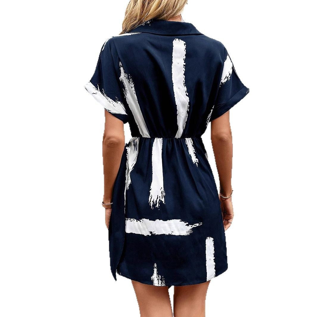 Dame Elegant Indviklet Mini Kjole Stilla